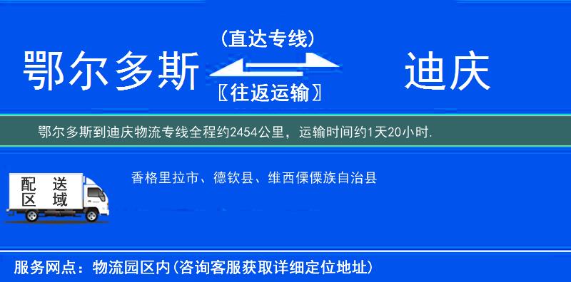 鄂爾多斯到迪慶物流專線
