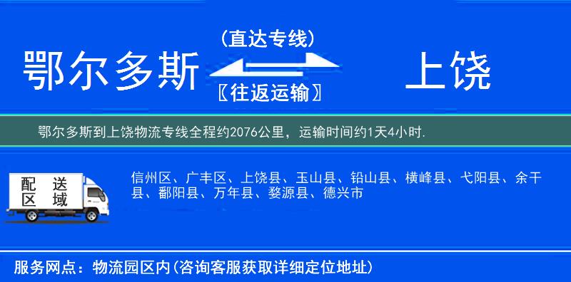 鄂爾多斯到上饒物流專(zhuān)線(xiàn)