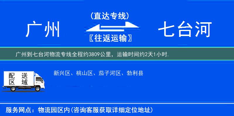 廣州到七臺河物流專線