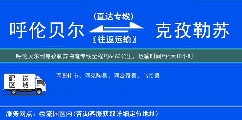 呼倫貝爾到克孜勒蘇物流專線