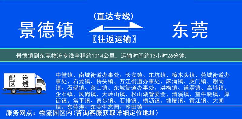 景德鎮(zhèn)到東莞物流專線