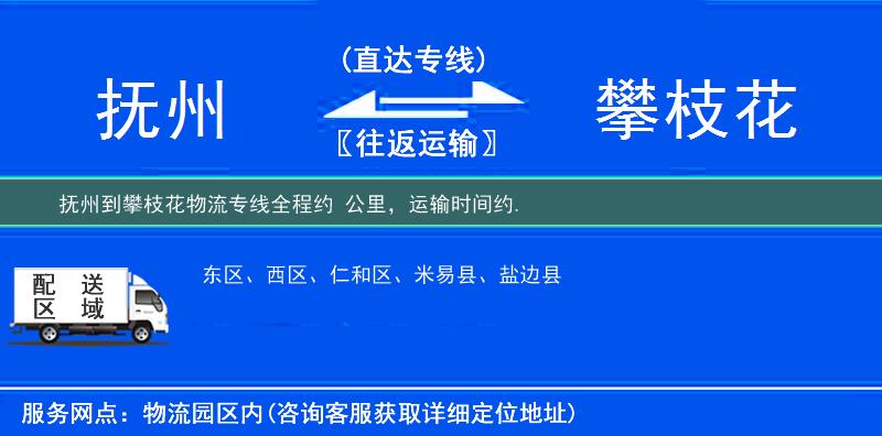 撫州到攀枝花物流專線