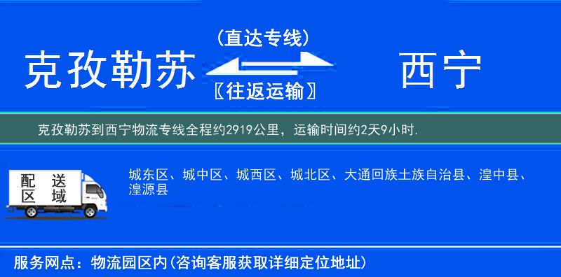 克孜勒蘇到西寧物流專線
