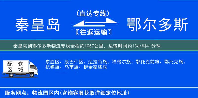 秦皇島到鄂爾多斯物流專(zhuān)線(xiàn)