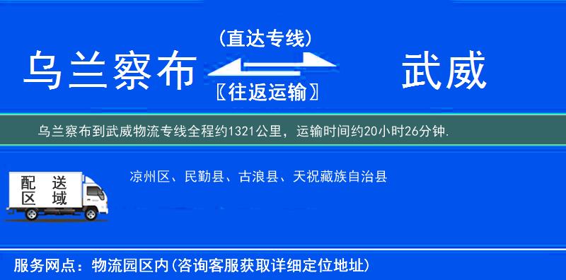 烏蘭察布到武威物流專線