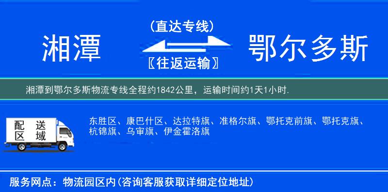 湘潭到鄂爾多斯物流專線