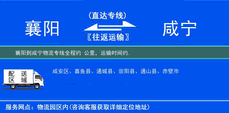 襄陽到咸寧物流專線