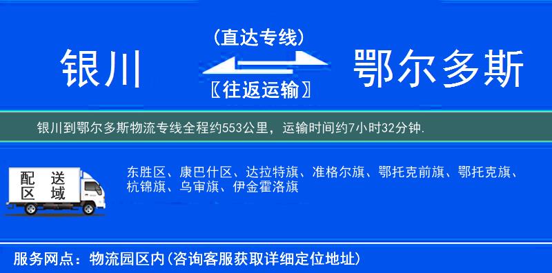 銀川到鄂爾多斯物流專線