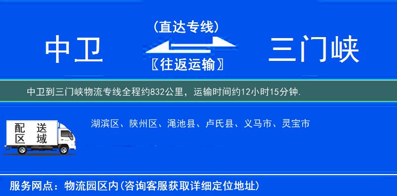 中衛到三門峽物流專線